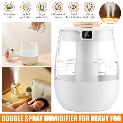 Cool Mist Air Humidifier 2.2L for Bedroom Home Office  Room Air Purifier