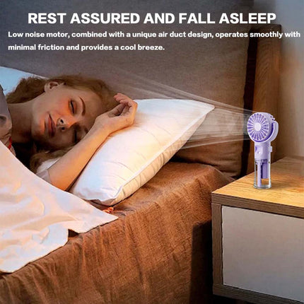 Portable Handheld Misting Fan Water Spray Fan 4 Adjustable-Speed Personal-Fan