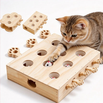 Whack A Mole Cat Toy Pet Gift Keeps Pet Entertained Fun Interactive Cat Toy