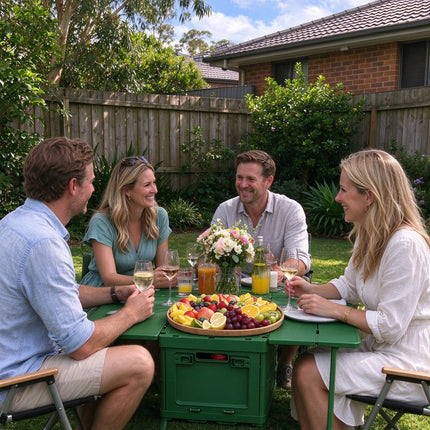 Collapsible Picnic Table Storage Box Portable Outdoor Camping BBQ