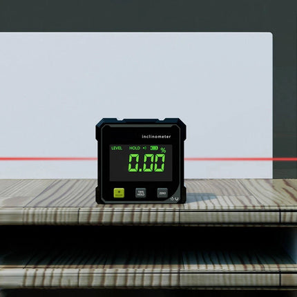 Digital Angle Finder with Electronic Laser, 4-Side  Angle Gauge, Cube