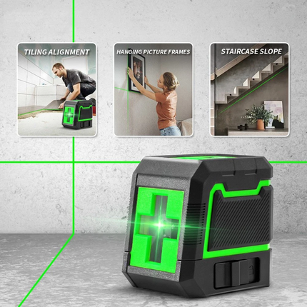 Green Beam Cross Line Laser Level Self Leveling Home DIY Level Water Resist IP54
