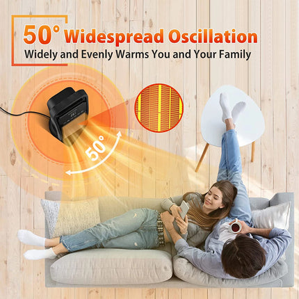 2000W Ceramic Tower Air Conditioner 3 Modes Portable Oscillating Remote Control