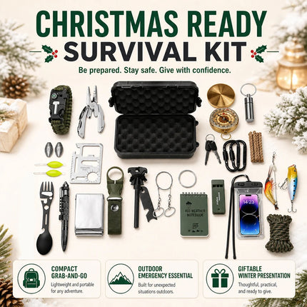 Survival Kit Outdoor Emergency Tools Christmas Gift Idea for Campers