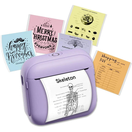 Mini Pocket Thermal Printer Bluetooth Wireless Photo Notes Inkless Sticker Paper