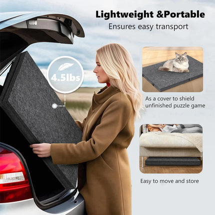 1000 Piece Puzzle Board  Tilting Felt Surface 2-in-1 Stand & 6 Drawers