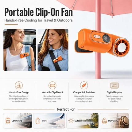 Portable Mini Semiconductor Cooling fan 5-Speed Airflow Control Rechargeable