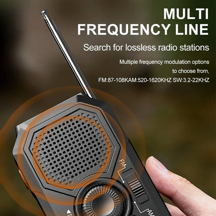 Portable Emergency Wind Up Solar Hand Crank Radio FM / AM Dynamo Power Bank