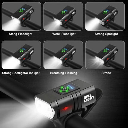 Bike Light Set Rechargeable LED Bicycle Lights Waterproof Headlight Front Rear