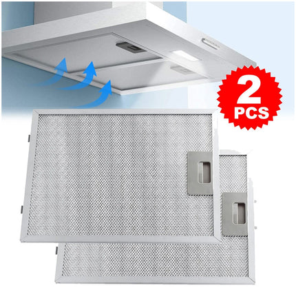 2x Filter For Range Hood Aluminized Grease Parts Replacement Silver 320X260x9mm