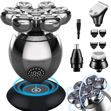 7D Electric Razor Shaver Waterproof Cordless Trimmer Bald Head USB Rechargeable
