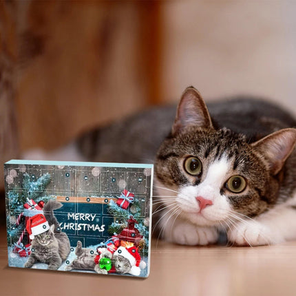 Cat Advent Calendar 2024 Christmas Countdown Calendar for Kitten Toys 24 PCS