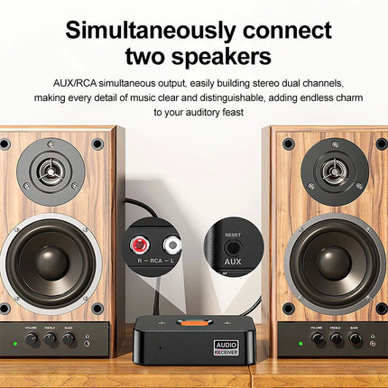 Bluetooth 6.0 Receiver Adapter for Speakers 3.5mm Jack RCA Wireless Audio Stream