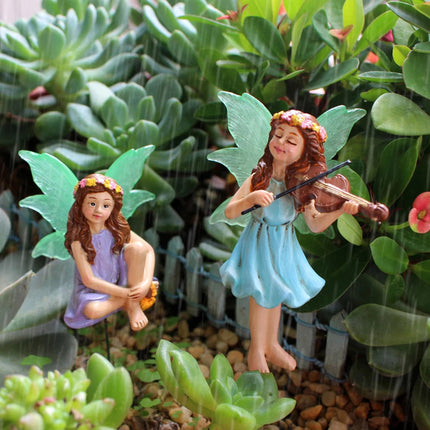 5pcs Miniature Fairy Figurines Ornaments, Outdoor Garden & Home Decor Accessories