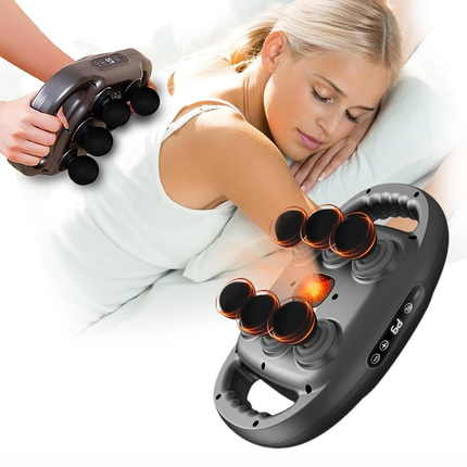 6-Head Electric Percussion Massager with 9 Modes & 9 Intensity Levels