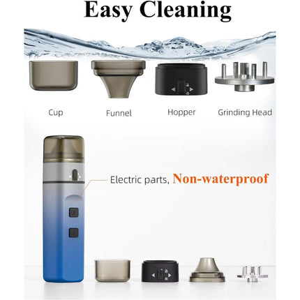 USB Rechargeable Electric Herb Mill 8.1oz Weight For Soft Spices Grinding Device