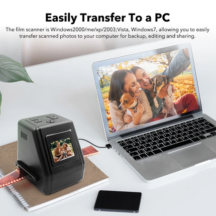 Film Scanner 35mm 110 Slide Negative Converter Photo Digital Image Viewer 2" LCD