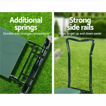 3-IN-1 Garden Kneeler, Padded Seat Stool with Gardening Work Tool Bag