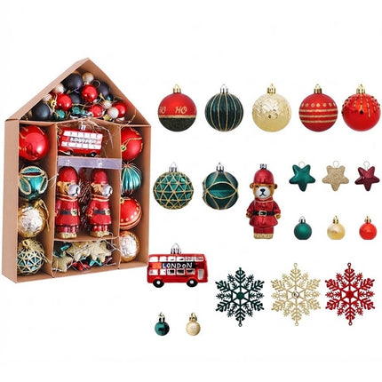 1 Box Christmas Tree Baubles Ball Ornament Xmas Hanging Balls DIY Party Decor