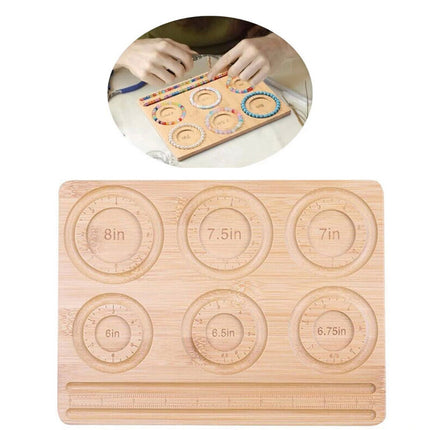 Wooden Beading Plate DIY Bead Design Plate String Crafting Bead Finishing Tool