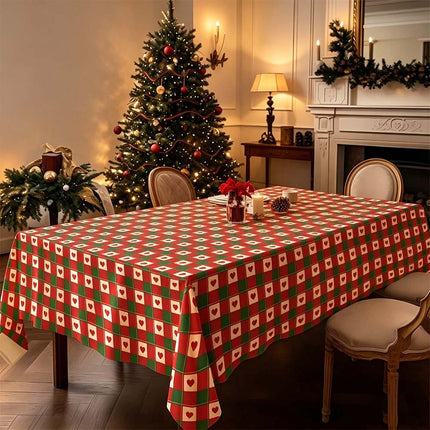 Christmas Rectangle Tablecloth, Dining Home Table Cover for Xmas Party Decor, 140*220CM