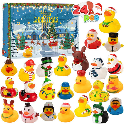 Duck Advent Calendar 2025 24 Days Christmas Countdown Rubber Duck Gift for Kids Set C