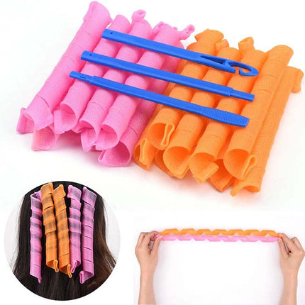 40Pcs Magic Hair Curler No Heat Leverage Curlers Formers Spiral Styling Rollers