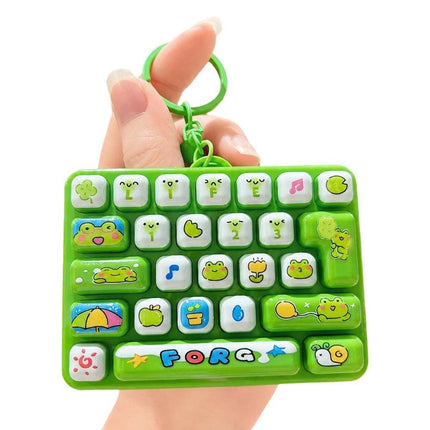 Mini Fingertip Button Keyring Cartoon Stress Relief Fidget Toy Travel Use