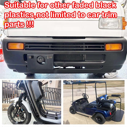 2x Plastic Bumper Trim Mold Restorer Back To Life Revives Vinyl Rubber Car