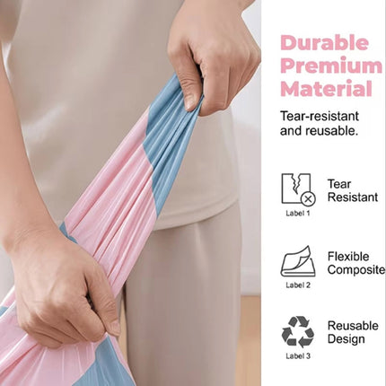 Large No-Pump 3D Vacuum Storage Bags Suitable for Bedding, Clothes, Travel