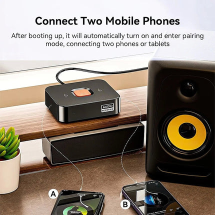Bluetooth 6.0 Receiver Adapter for Speakers 3.5mm Jack RCA Wireless Audio Stream