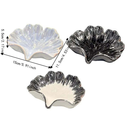 V-shaped Drainage Ginkgo Leaf Drain Soap Dish Soap Organizer Photo Props