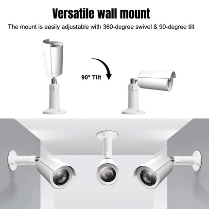 3Pcs White 360° Wall Mount for EufyCam 2/2C/E Arlo Pro 2/3/4 Camera Adjustable Brackets