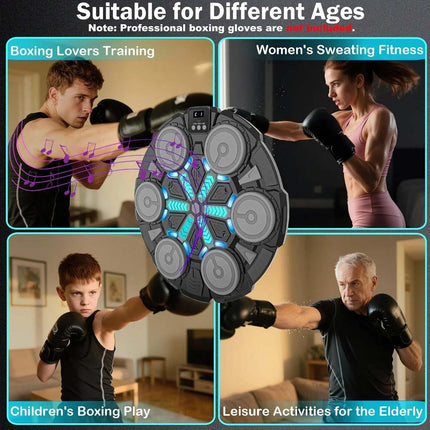 Music Punching Machine Bluetooth Wall Mounted Boxing Trainer Toy