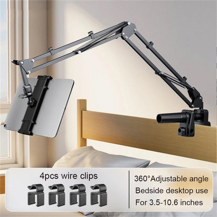 360° Flexible Lazy Bed Desk Phone Holder Long Arm Tablet Stand Mount Universal
