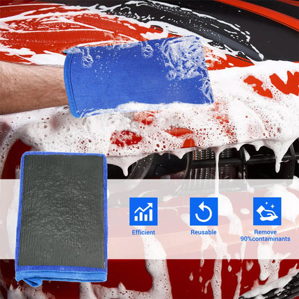 4PCS Clay Mitt Glove Car Polish Clay Bar Detailing Glove Microfiber Wash Brand
