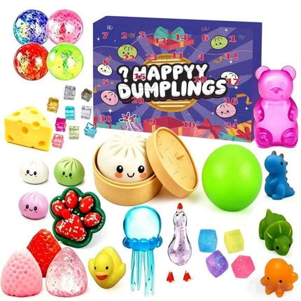 24PCS Advent Christmas Calendar 2026 Squeeze Doll Toy Set Xmas Gift