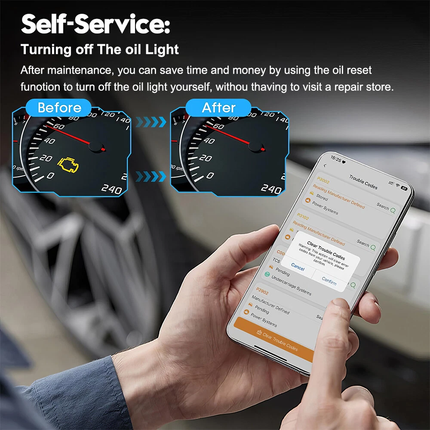 OBD2 Scanner Reader Bluetooth Wireless Auto Diagnostic Scan Tool for iOS&Android