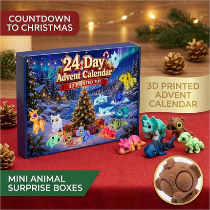 3D Printed Animals Christmas Advent Calendars 2026, 24 Day Christmas Countdown