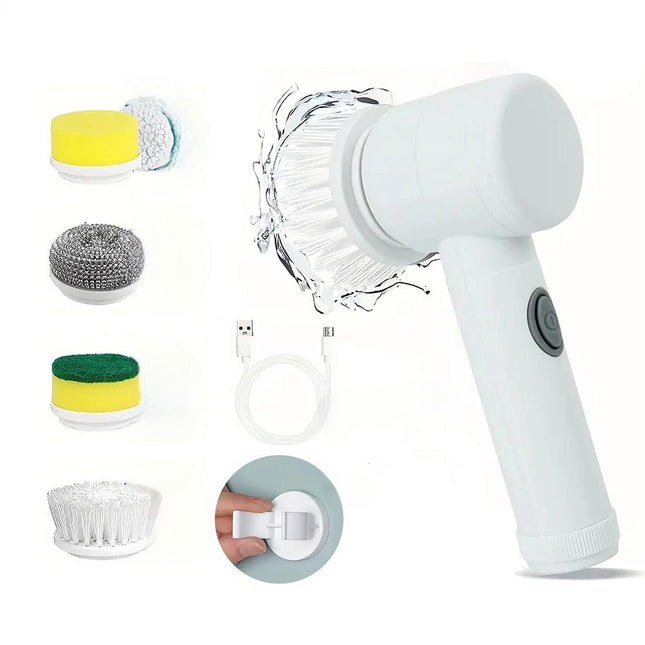 5 in 1 Electric Cleaning Brush Spin Scrubber Cordless USB Rechargeable Handheld