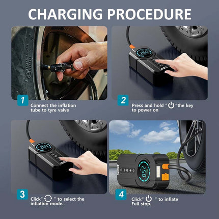 8000A Car Jump Starter with Air Compressor Portable Car Battery Booster with LED