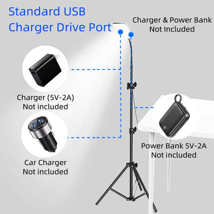 LED Telescopic Fishing Rod Lamp Light Portable Cars Repair Lantern BBQ Camping