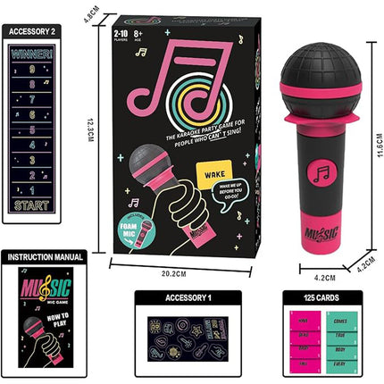 Exciting Grab the Mic Family Karaoke Board Game Lyric Cards Birthday Party