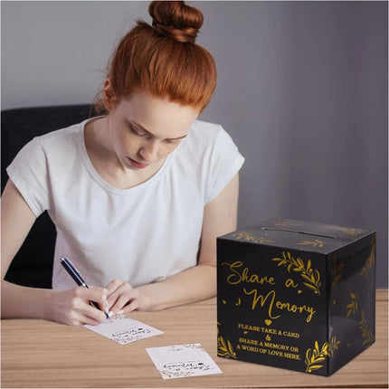 2 Sets Memory Cards Boxes, 50 Pcs Cards Each, Share a Memory Cards for Collections of Life