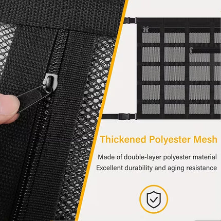 Universal Car Roof Storage Net Ceiling Mesh Cargo Storage Bag for Campervan Vehicle Interior Organizer