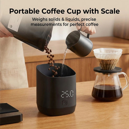 Rechargeable Coffee Dosing Cup Bean Weight Scale Digital LED Display Espresso