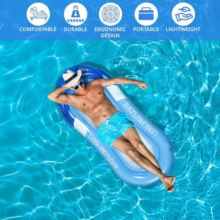 Inflatable Float Chair Hammock Pool Lounge Bed Swimming Chair Water Beach Party
