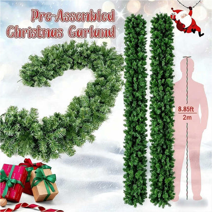270cm Christmas Garland Artificial Xmas Wreath Tree Christmas Decoration