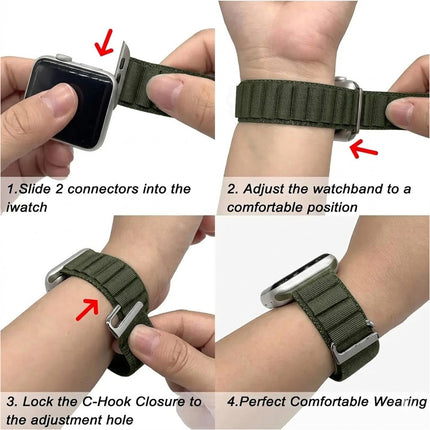 For Apple Watch iWatch Band Strap 9 8 7 6 SE 46mm 42mm 44mm SE Ultra Nylon Alpine