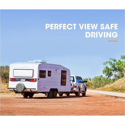 2x Adjustable Towing Mirrors Heavy Duty Universal Fit Towing Caravan 4X4 Trailer